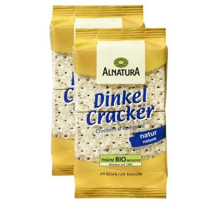 Alnatura Cracker d'épeautre nature bio, Lot de 2x100g