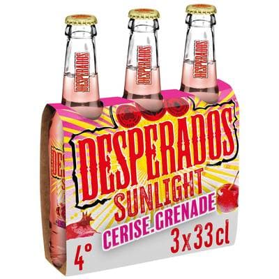Desperados Bière aromatisée tequila cerise grenade 4°, 3x33cl