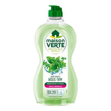 Maison Verte Liquide vaisselle au Basilic Thym, 500ml