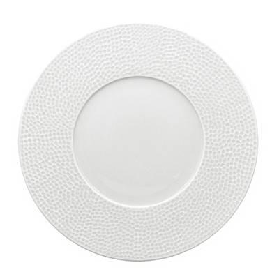 3256390190266 - Reception - 4 assiettes plates porcelaine MARTELE BLANC