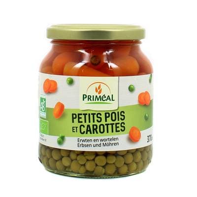 Priméal Petit pois et carottes, bio, 215g
