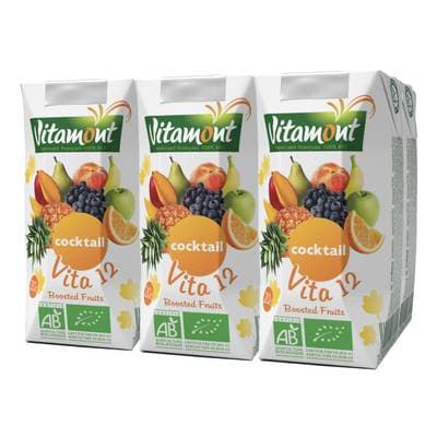 Vitamont Briquette Cocktail 12 vitamines Bio, 6x20cl
