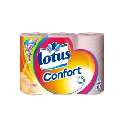 3133200094559 - Lotus - Papier toilette 2 épaisseurs confort Rose ou blanc