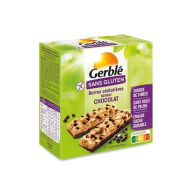 Gerblé Sans Gluten Barres Céréales de Riz Chocolat sans gluten, 6 barres