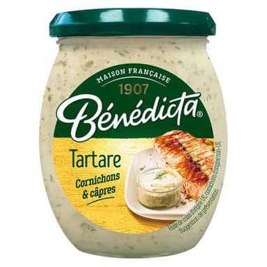 Bénédicta Sauce tartare aux cornichons et aux câpres, 260g