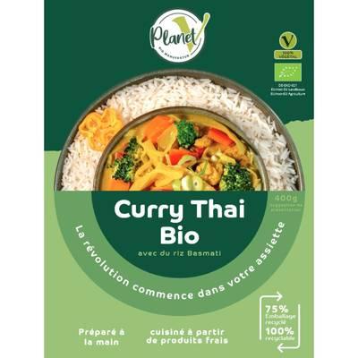PLANET V  - Curry Thaï, légumes et riz Bio