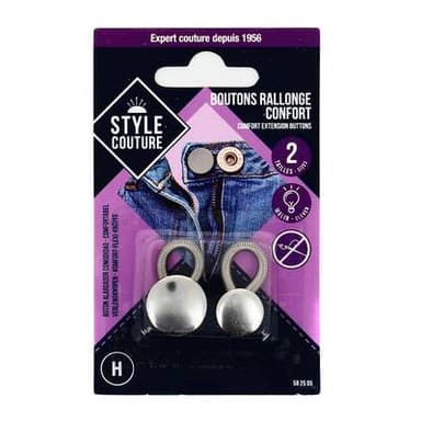 Style couture Boutons rallonge confort