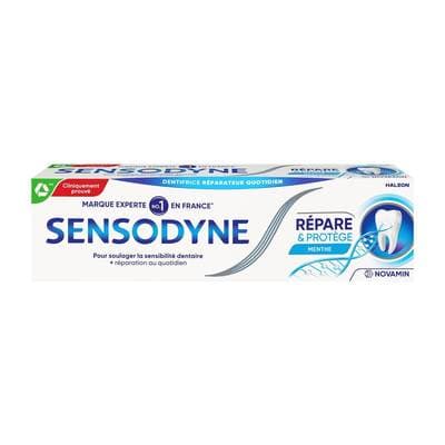 Sensodyne Dentifrice répare & protège menthe novamin & aérosil, 75ml