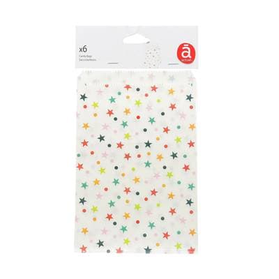 ACTUEL Sacs à bonbon anniversaire Multi Colore, 6 sacs bonbons