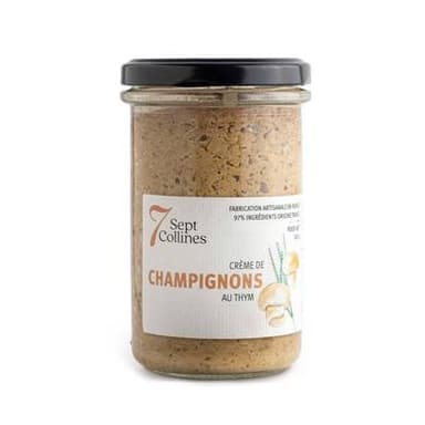 Sept Collines Sauce Crème de Champignons au Thym - Conserverie Artisanale, 240g