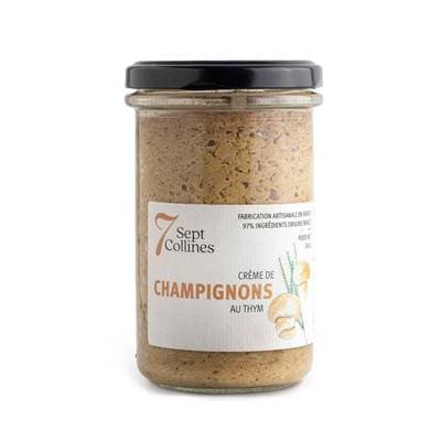 Sept Collines Sauce Crème de Champignons au Thym - Conserverie Artisanale, 240g