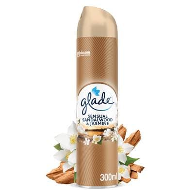 Glade Désodorisant spray sensuel bois de santal & jasmin, 300ml