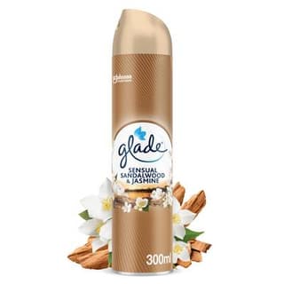 Glade Désodorisant spray sensuel bois de santal & jasmin, 300ml