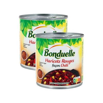 Bonduelle Haricots Rouges Façon Chili, Lot de 2x400g
