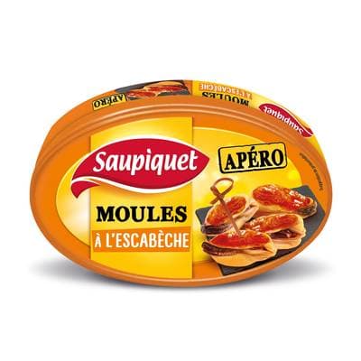 Saupiquet Moules à l'Escabèche - Apéro à piquer, 110g