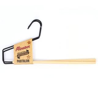 La Ménagère Cintres bois & métal pour pantalon, 2 pièces