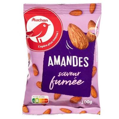 Auchan Amandes saveur fumé, 100g