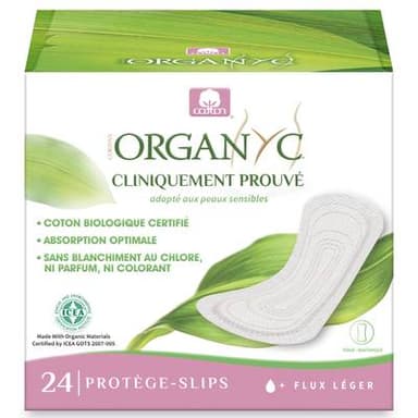 Organyc Protège-slips Flux léger, 24 pièces