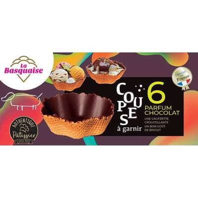 La Basquaise Coupe à glace à garnir enrobé de chocolat x6, 105g