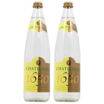 Chateldon Eau minérale naturelle gazeuse, Lot de 2x75cl
