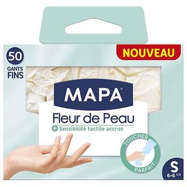 Mapa Gants fins fleur de peau, 50 gants - taille S