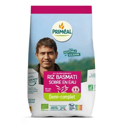 Priméal Riz basmati 1/2 complet bio, 1KG