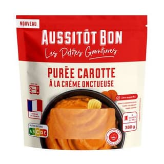 Aussitôt Bon Purée de Carotte à la Crème, 380g