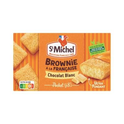 St Michel Mini brownie chocolat blanc x8, 240g