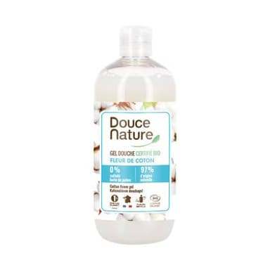Douce Nature Gel Douche Fleur de Coton Cosmébio, 500ml
