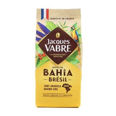 Jacques Vabre Café moulu notes de Bahia Brésil 100% pur arabica, 250g