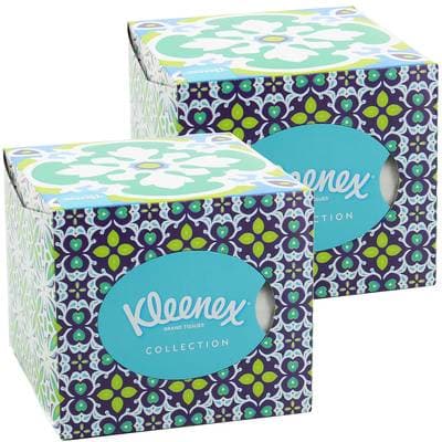 Kleenex Mouchoirs décor Vintage modèle aléatoire, Lot de 2x48 mouchoirs