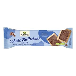Alnatura Biscuits au beurre et chocolat au lait Bio, 130g