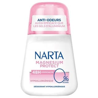 Narta Déodorant Bille Magnesium Protect 48H d'Efficacité Hypoallergénique, 50ml