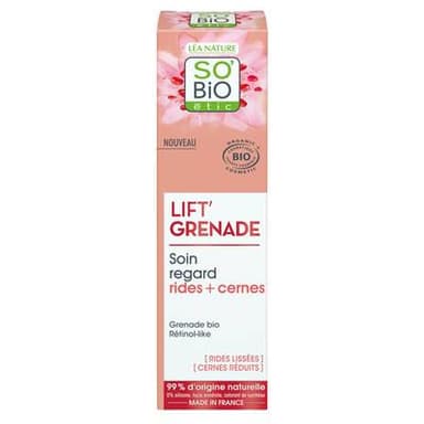 SO'BIO ETIC Soin regard rides + cernes, Lift Grenade, 15ml