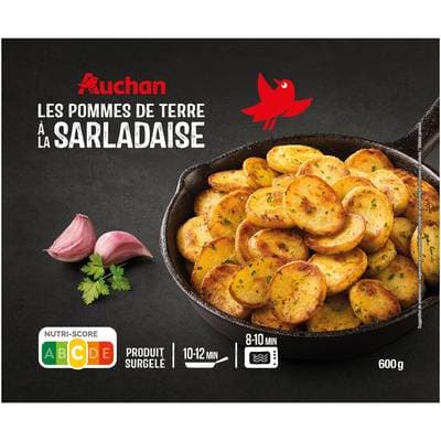 Auchan Pommes de terre sautées à la sarladaise, 600g