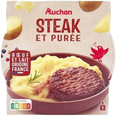 Auchan Steak et Puée, 300g