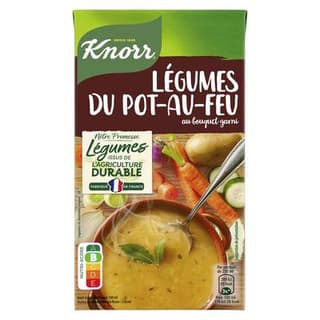 Knorr & La Potagère Soupe Velouté Légumes du Pot-au-feu - Carottes, Pommes de terre, Oignons, 1L