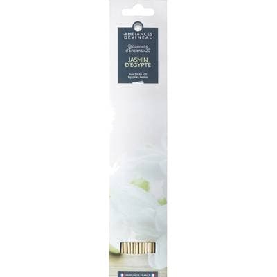 Ambiances Devineau Bâtonnets d'encens parfumés jasmin d'Egypte, 20 Bâtonnets