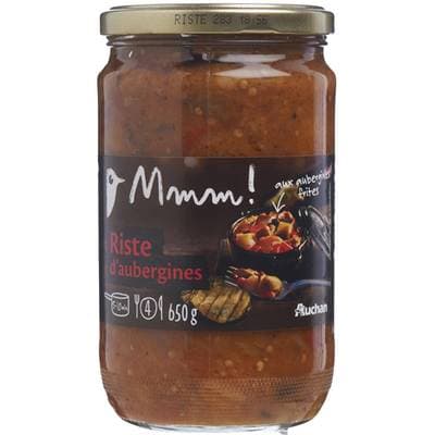 Auchan Riste d'Aubergines en bocal, 650g