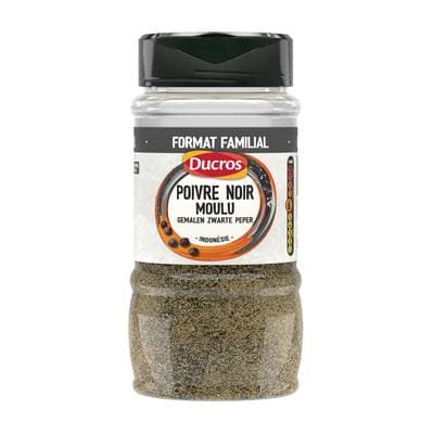 Ducros Poivre Noir Moulu familial, 210g