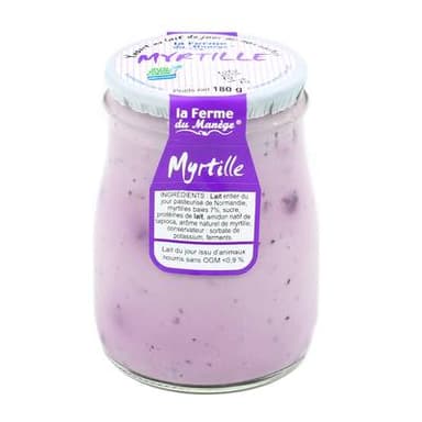La Ferme du manège Yaourt Myrtille au lait entier, 180g
