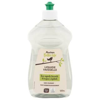 Auchan Better Life Liquide vaisselle nettoie et dégraisse parfum agrumes, 500ml