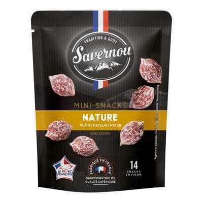 Auvernou Mini Snacks Saucisson Sec Pur Porc Qualité Supérieure, 75g
