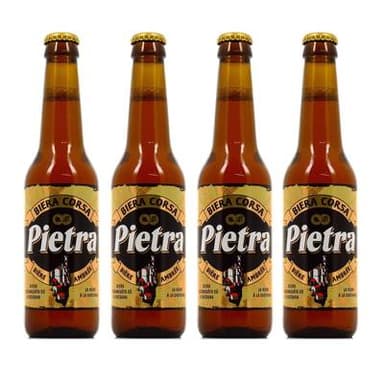 Pietra Bière ambrée à la chataigne 9°, Lot de 4x33cl