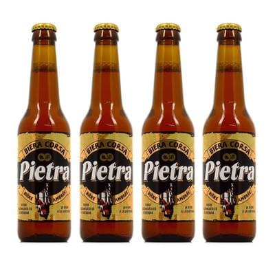 Pietra Bière ambrée à la chataigne 9°, Lot de 4x33cl