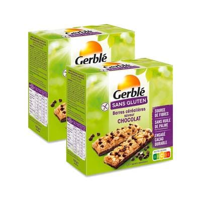 Gerblé Sans Gluten Barres Céréales de Riz Chocolat sans gluten, Lot de 2x6 barres