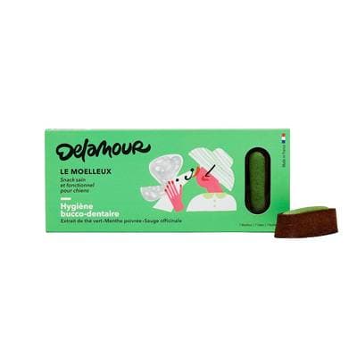 Delamour Friandise Pâtisserie Moelleux Hygiene Dentaire -  Récompense pour chien, 100g