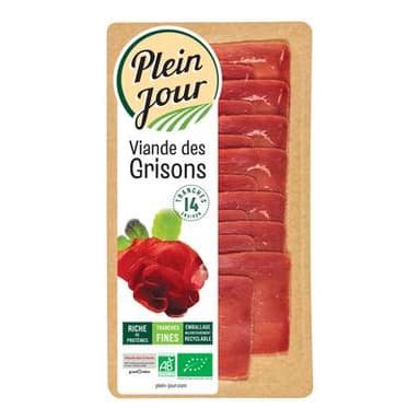 Plein Jour Viande des Grisons IGP Bio, 60g