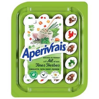 Apérivrais Bouchées de fromage frais Ail et Fines Herbes, 100g