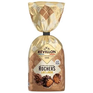 Révillon Papillote Rocher Chocolat Noir 70% et Lait assortiment, 370g
